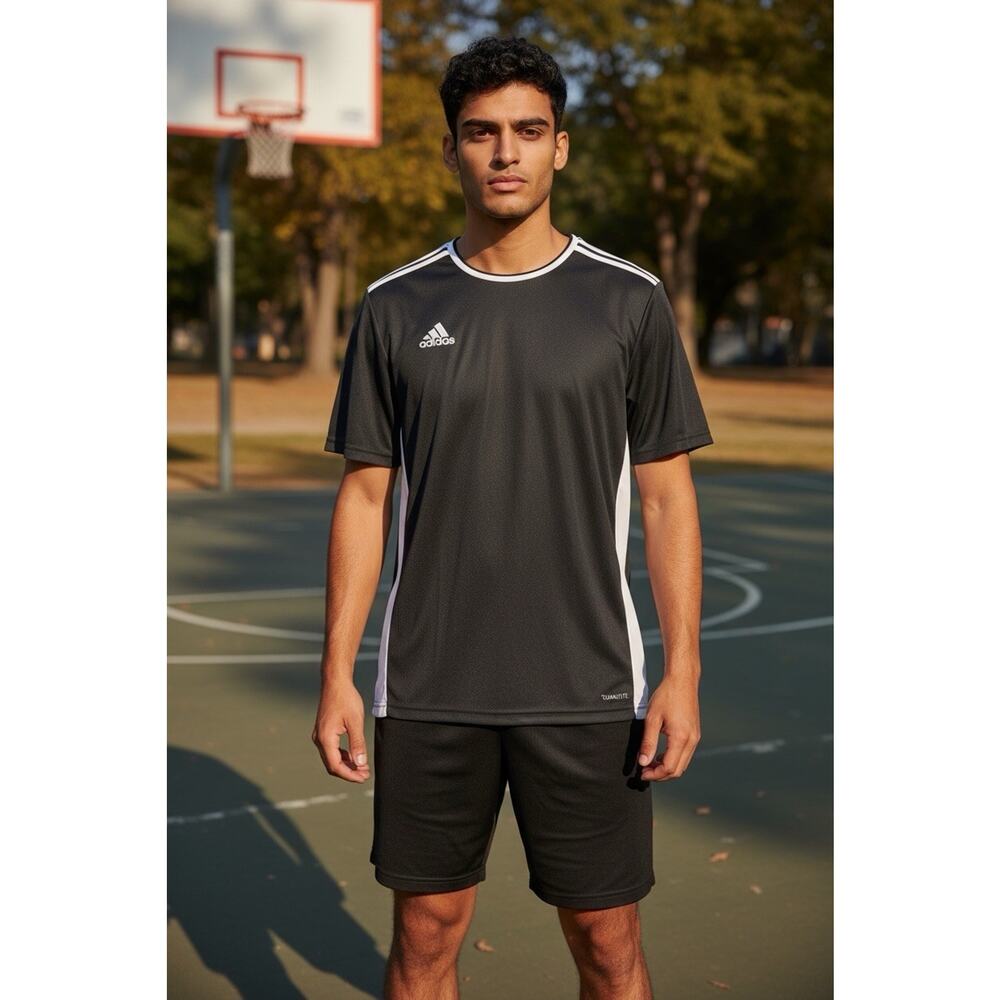 Adidas Men Entrada 18 Soccer Jersey Climalite Crew Size XL Sport Gym Workout